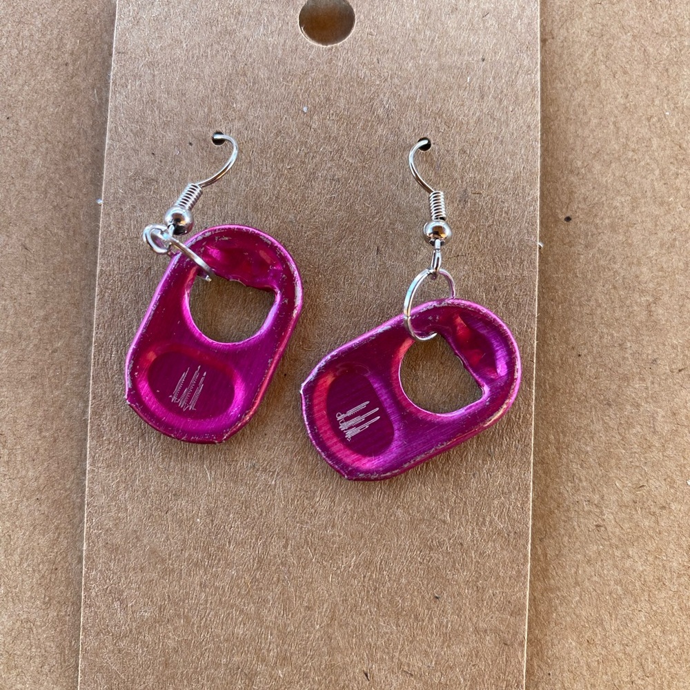 ☀️3/$9☀️ Purple Monster Upcycled Pull Tab Earrings